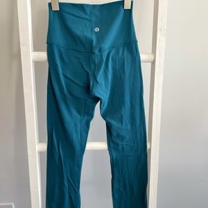 Lululemon tonic teal Align pant 25” size 2